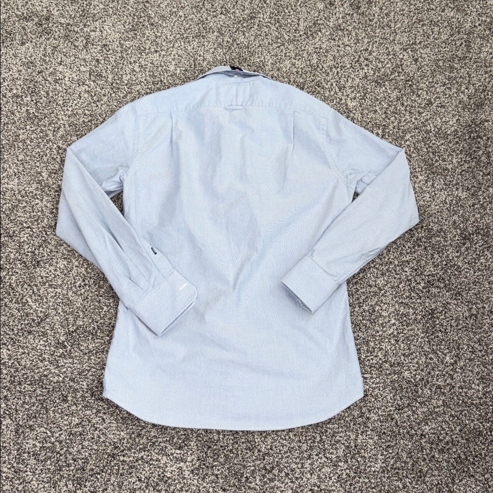 Weyhill & Wharf The Preparatory Oxford in Pink & Navy Wide Repp Sporting Blue - Picture 9 of 10